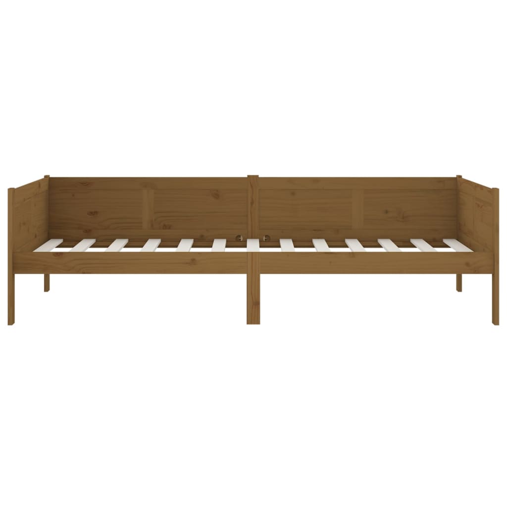 Day Bed Honey Brown Solid Wood Pine 90X190 Cm