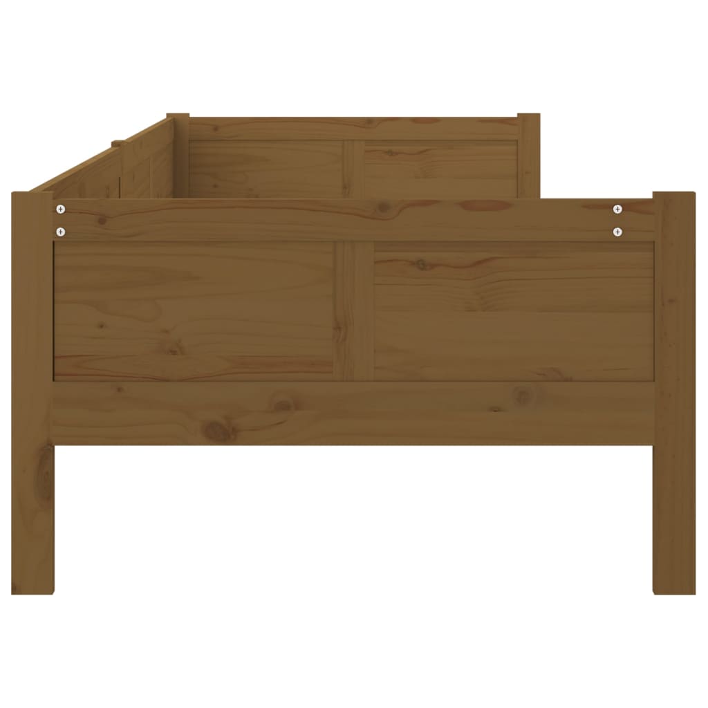 Day Bed Honey Brown Solid Wood Pine 90X190 Cm