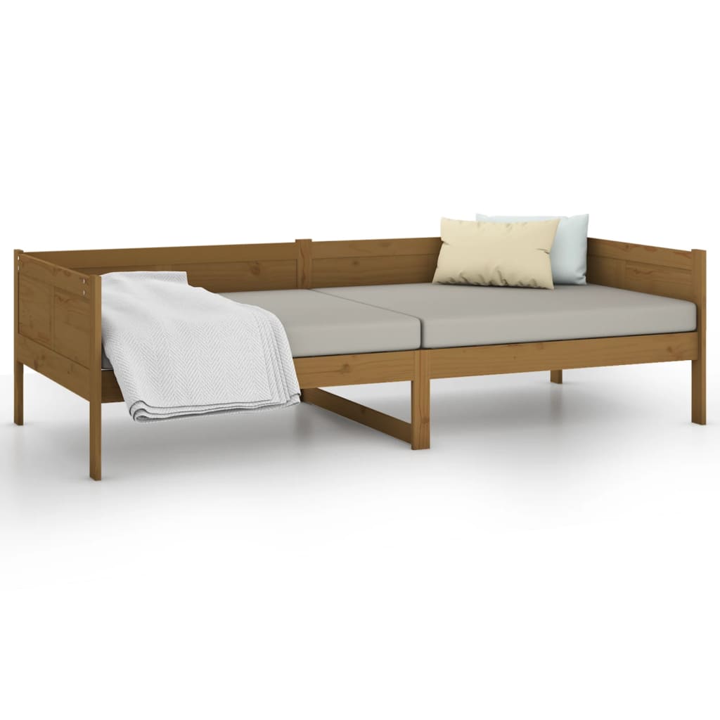 Day Bed Honey Brown Solid Wood Pine 90X190 Cm