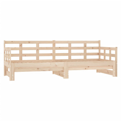 Pull-Out Day Bed Solid Wood Pine 2X(90X200) Cm