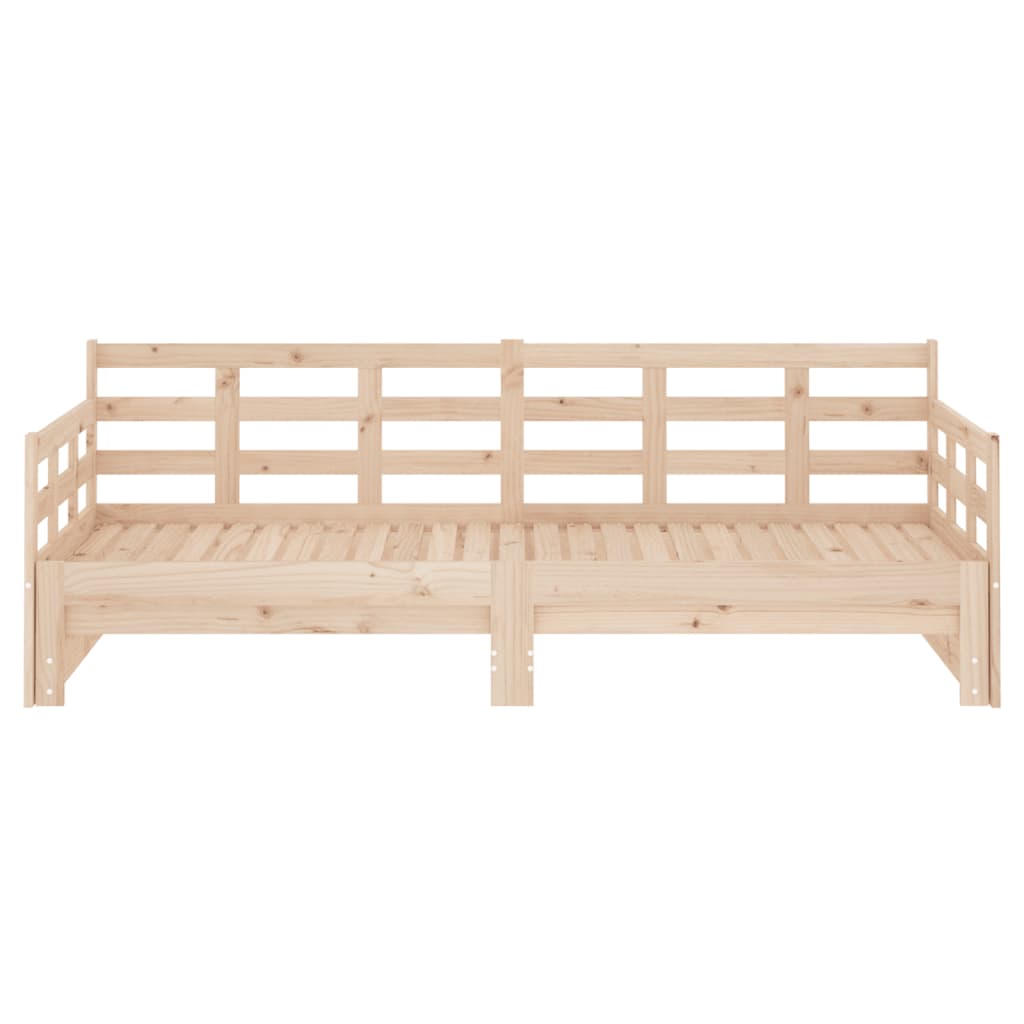 Pull-Out Day Bed Solid Wood Pine 2X(90X200) Cm