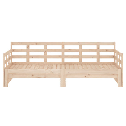 Pull-Out Day Bed Solid Wood Pine 2X(90X200) Cm