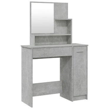 Dressing Table With Mirror Concrete Grey 86.5X35X136 Cm