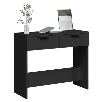 Console Table Black 90X36X75 Cm Engineered Wood