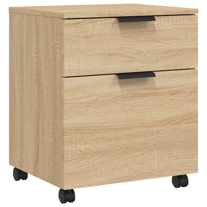 Mobile File Cabinet With Wheels Sonoma Oak 45X38X54 Cm Engineered Wood