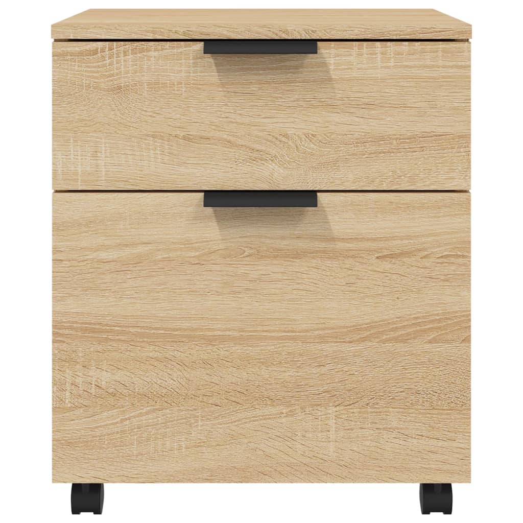 Mobile File Cabinet With Wheels Sonoma Oak 45X38X54 Cm Engineered Wood