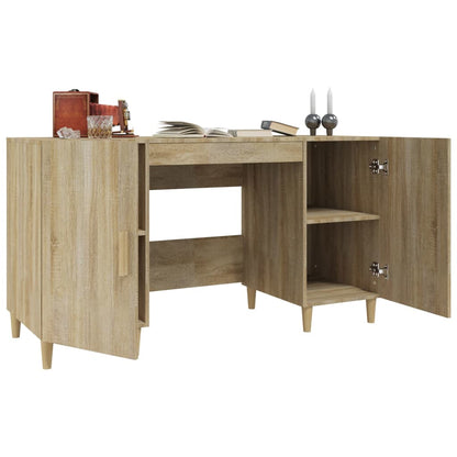 Desk Sonoma Oak 140X50X75 Cm Engineered Wood