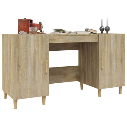 Desk Sonoma Oak 140X50X75 Cm Engineered Wood