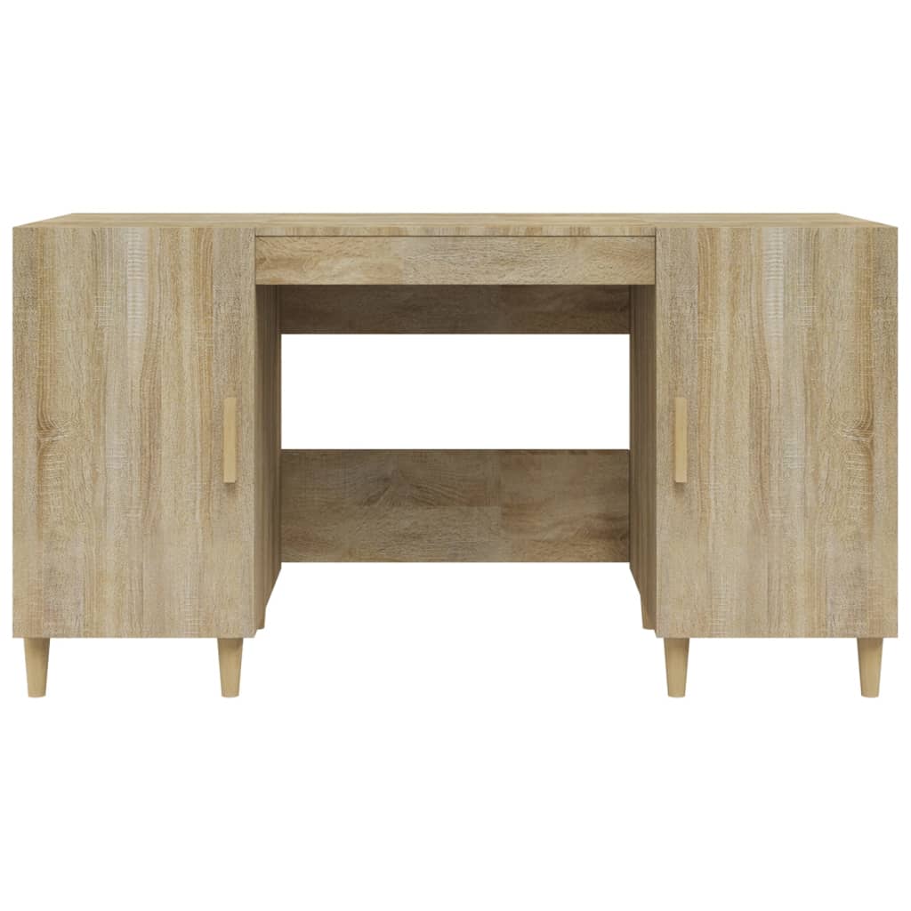 Desk Sonoma Oak 140X50X75 Cm Engineered Wood