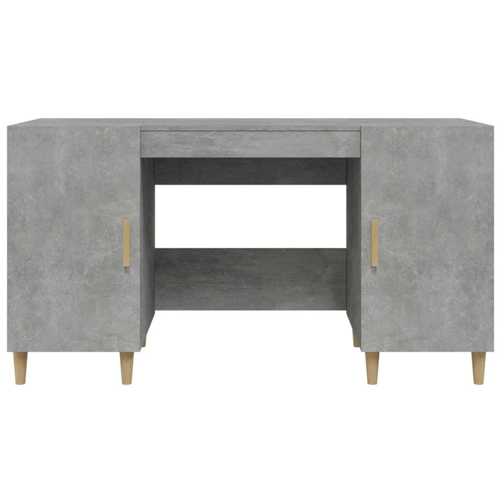 Desk Concrete Grey 140X50X75 Cm Engineered Wood