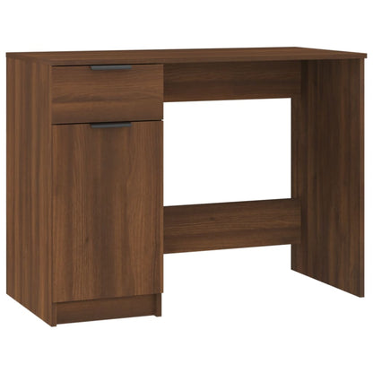 Desk Brown Oak 100X50X75 Cm Engineered Wood