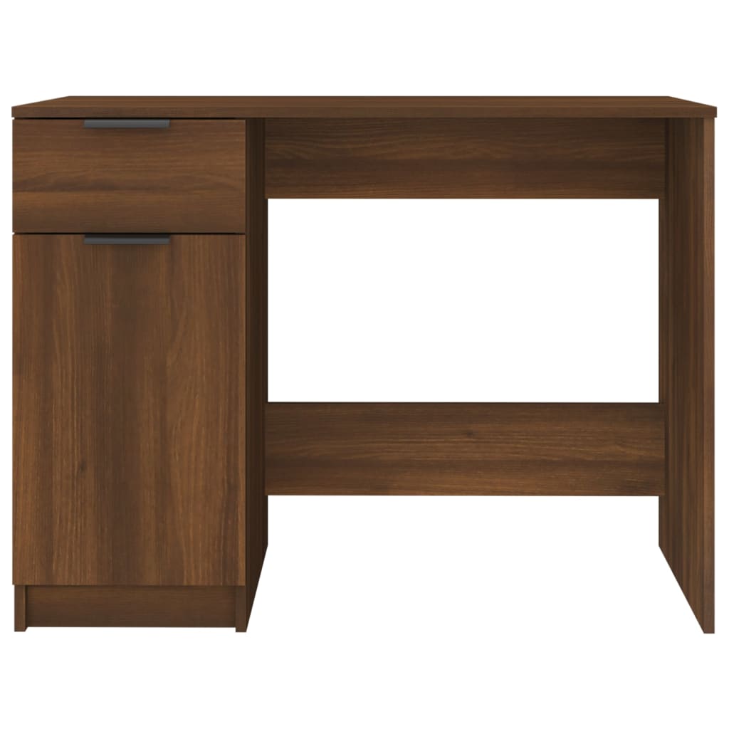 Desk Brown Oak 100X50X75 Cm Engineered Wood