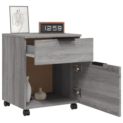 Mobile File Cabinet With Wheels Grey Sonoma 45X38X54 Cm Engineered Wood