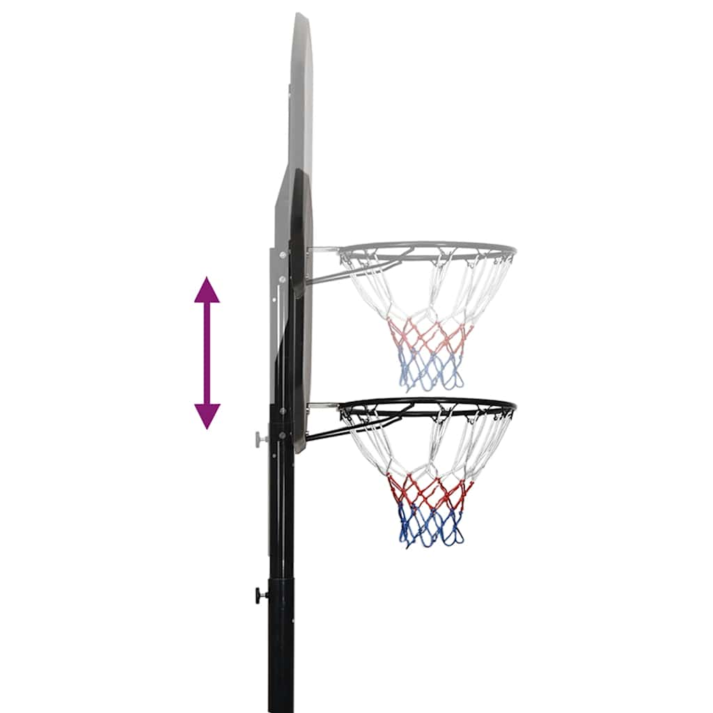 Basketball Stand Black 258-363 Cm Polyethene