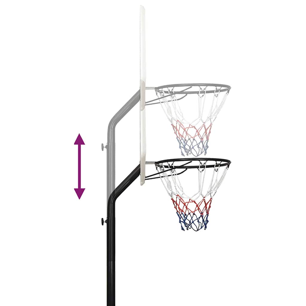 Basketball Stand White 237-307 Cm Polyethene