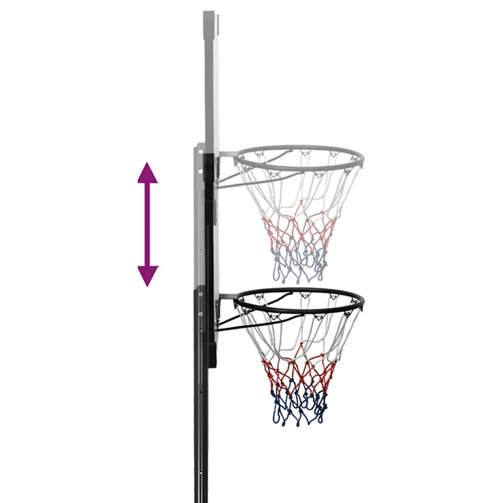 Basketball Stand Transparent 235-305 Cm Polycarbonate