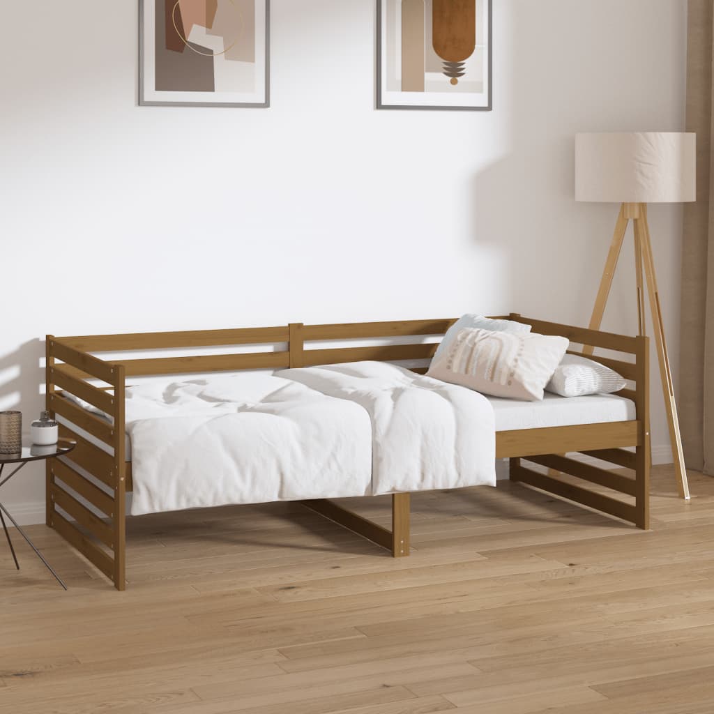 Day Bed Honey Brown 90X190 Cm Solid Wood Pine