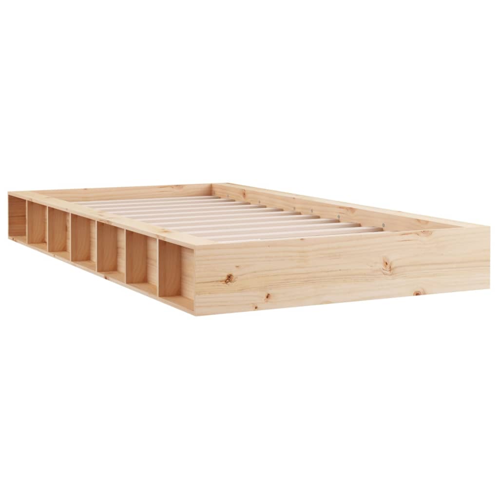 Bed Frame 90X190 Cm Single Solid Wood