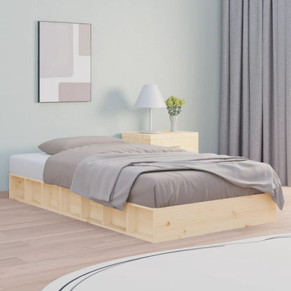 Bed Frame 90X190 Cm Single Solid Wood