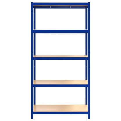 5-Layer Storage Shelf Blue Steel&Engineered Wood