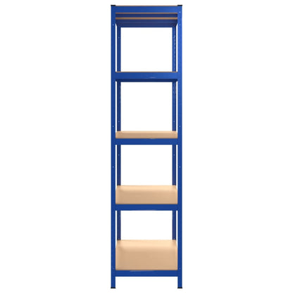 5-Layer Storage Shelf Blue Steel&Engineered Wood