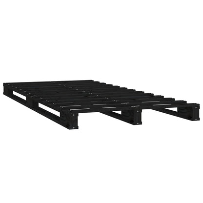 Pallet Bed Black 100X200 Cm Solid Wood Pine