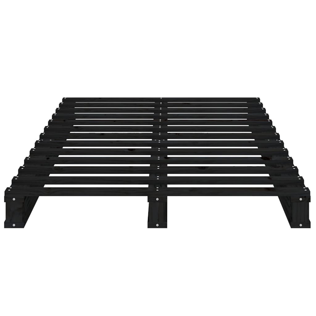 Pallet Bed Black 100X200 Cm Solid Wood Pine