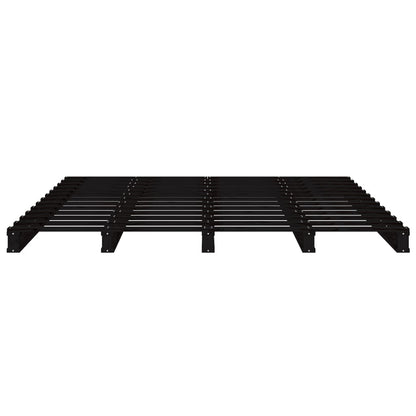 Pallet Bed Without Mattress Black 120X200 Cm Solid Wood