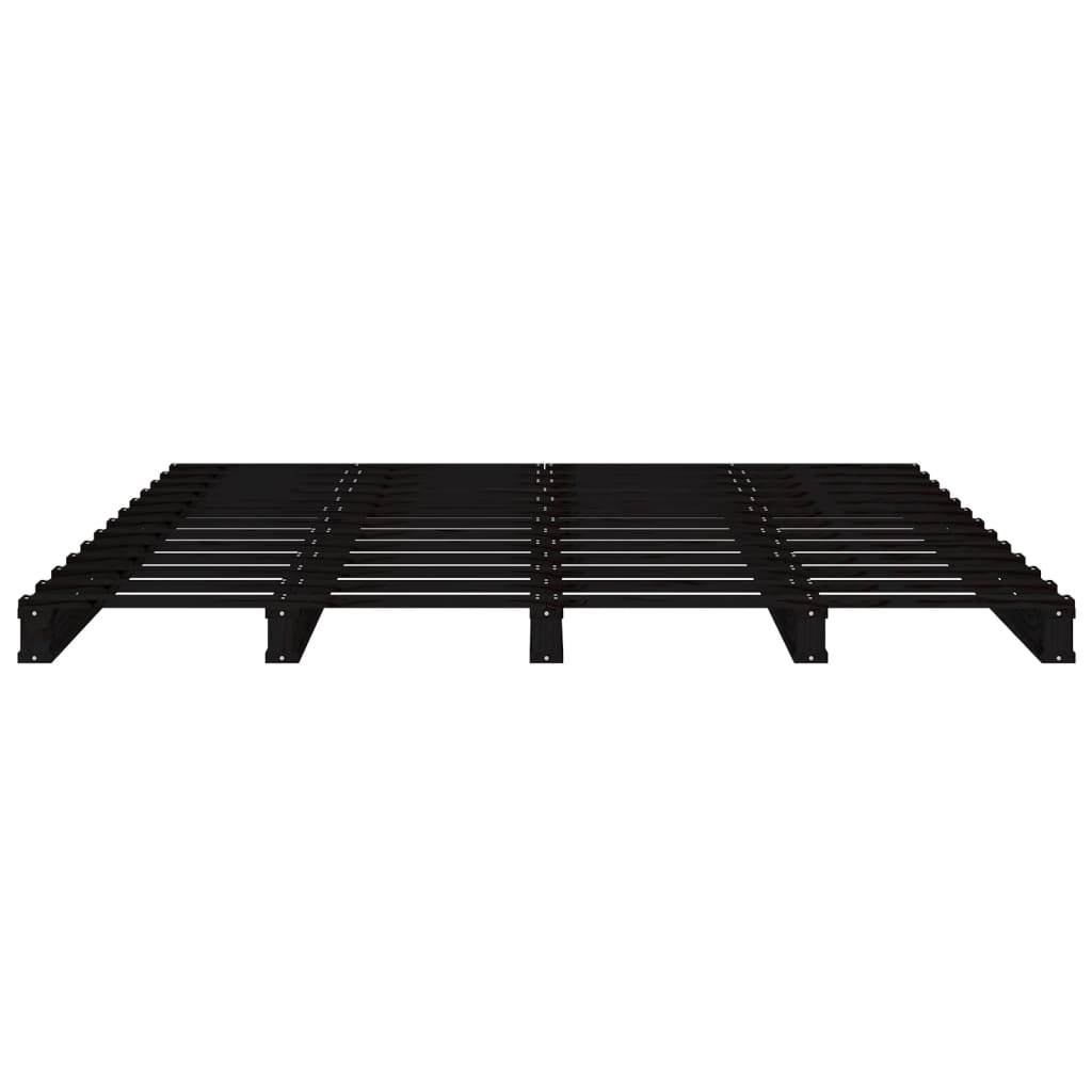 Pallet Bed Without Mattress Black Small Double Solid Wood