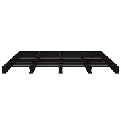 Pallet Bed Without Mattress Black 140X190 Cm Solid Wood