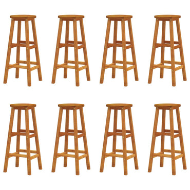 Bar Stools 8 Pcs Solid Wood Acacia