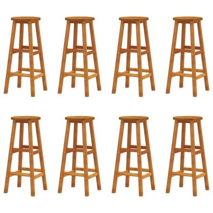 Bar Stools 8 Pcs Solid Wood Acacia