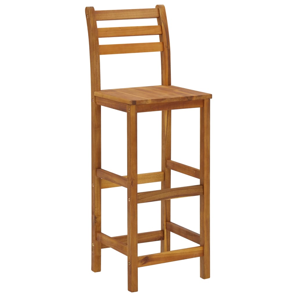 Bar Stools 6 Pcs Solid Wood Acacia