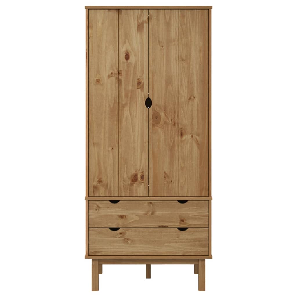 Wardrobe Otta 76.5X53X172 Cm Solid Wood Pine