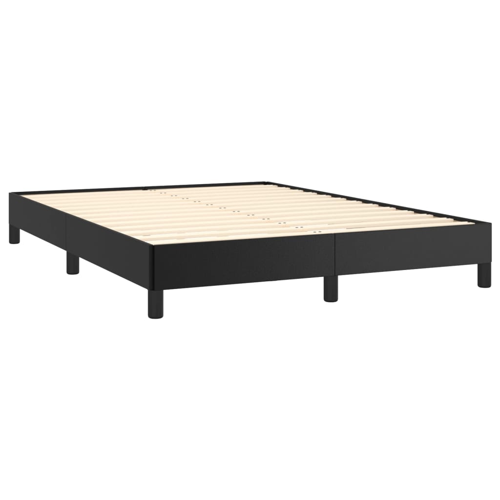 Bed Frame Black 135X190 Cm Double Faux Leather