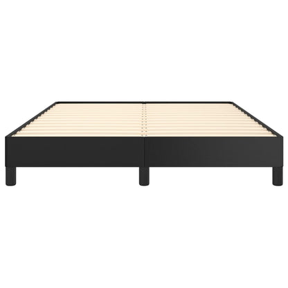 Bed Frame Black 135X190 Cm Double Faux Leather