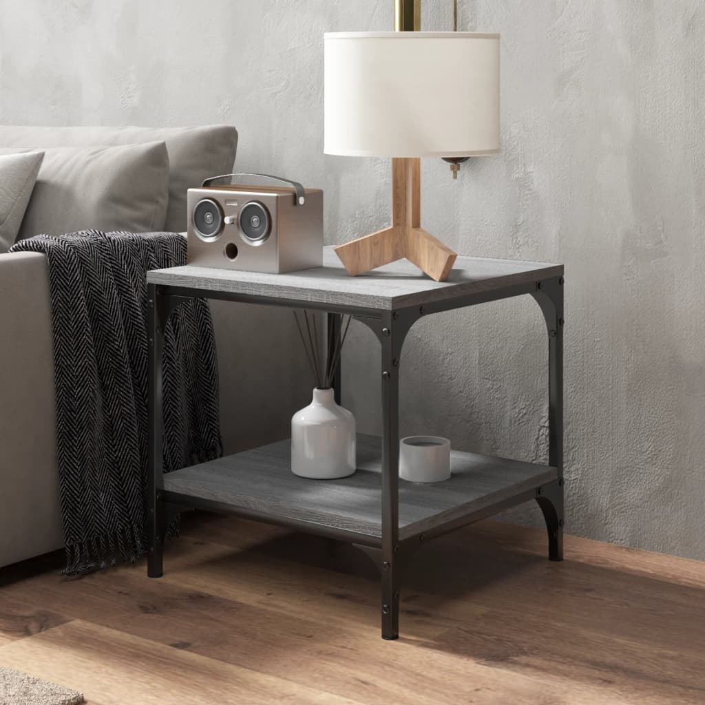 Side Table Grey Sonoma 40X40X40 Cm Engineered Wood