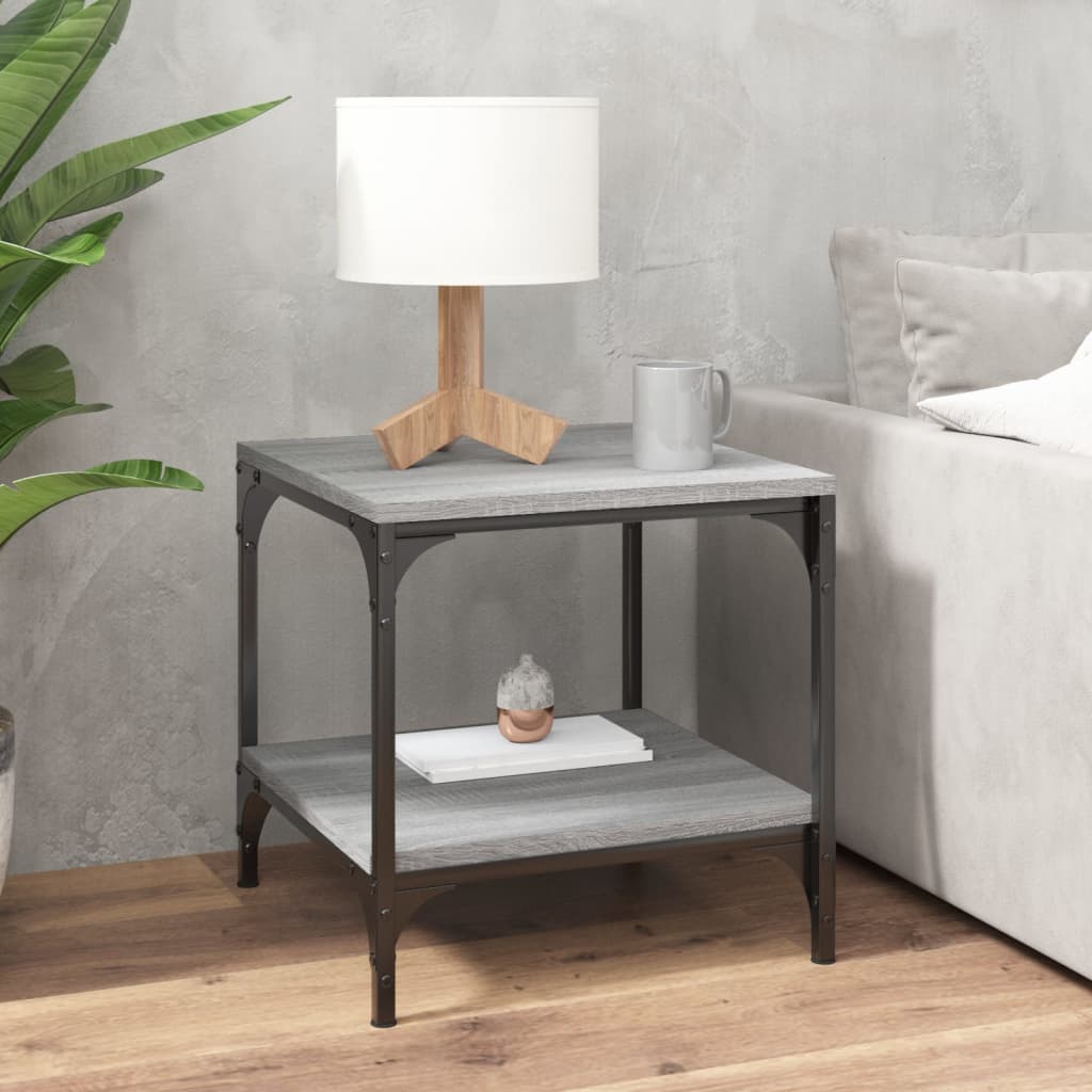 Side Table Grey Sonoma 40X40X40 Cm Engineered Wood