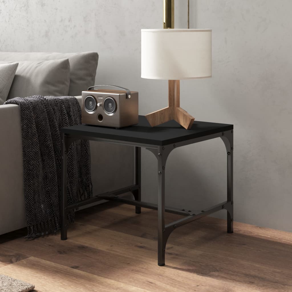 Side Table Black 40X40X35 Cm Engineered Wood