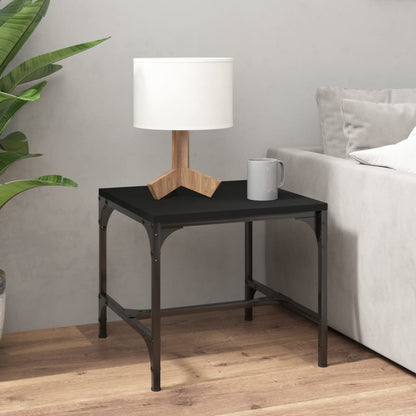 Side Table Black 40X40X35 Cm Engineered Wood