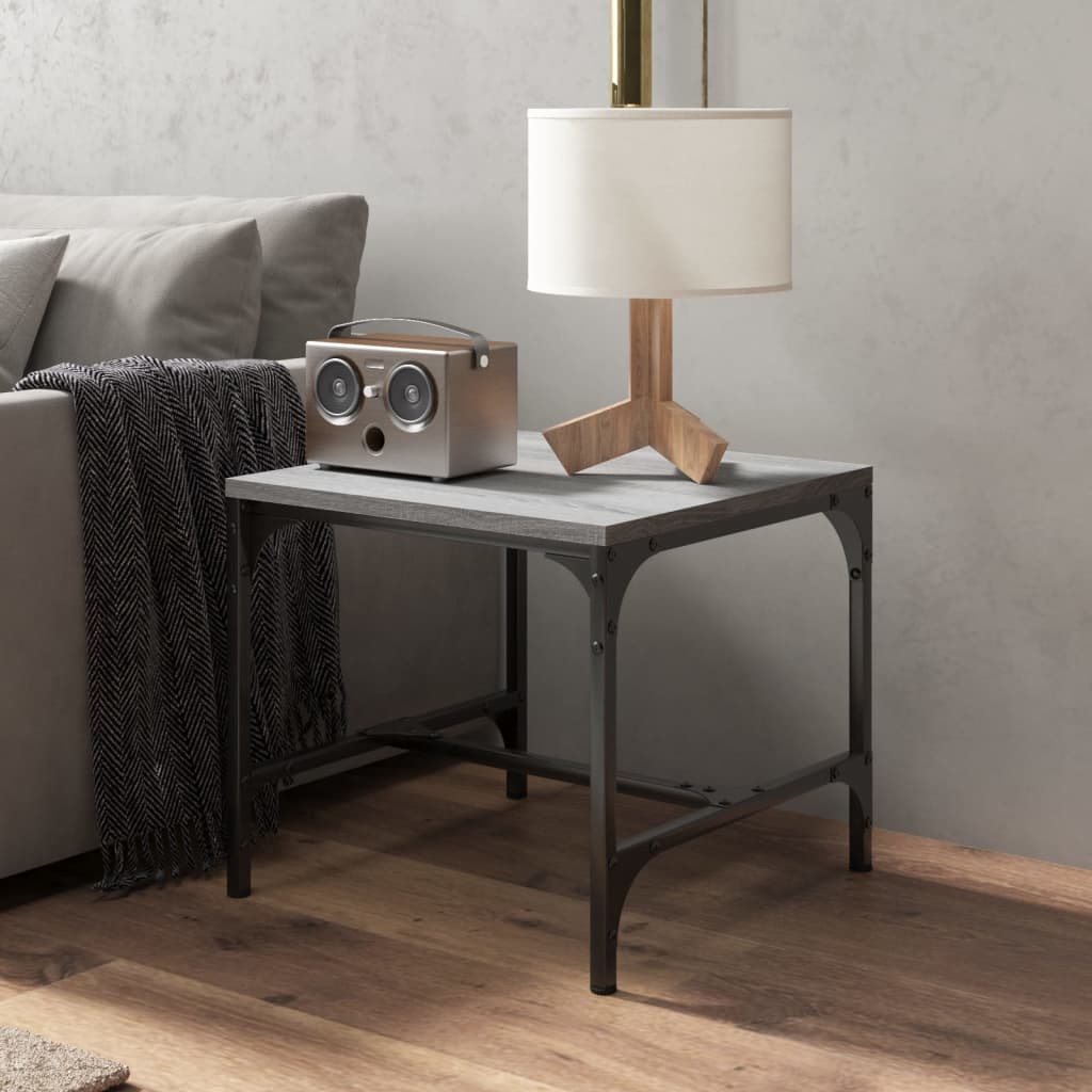 Side Table Grey Sonoma 40X40X35 Cm Engineered Wood