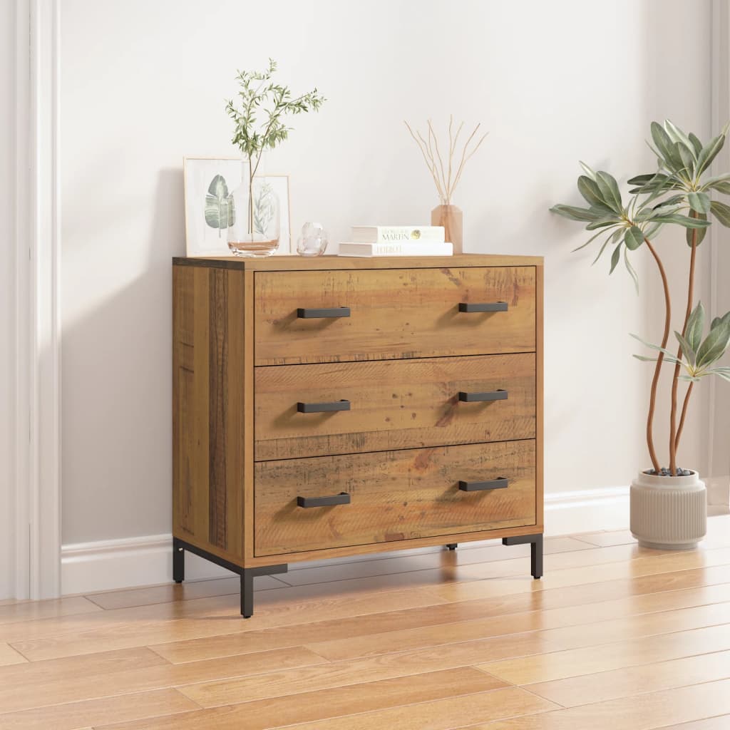 Chest Of Drawers 75X35X70 Cm Solid Pinewood