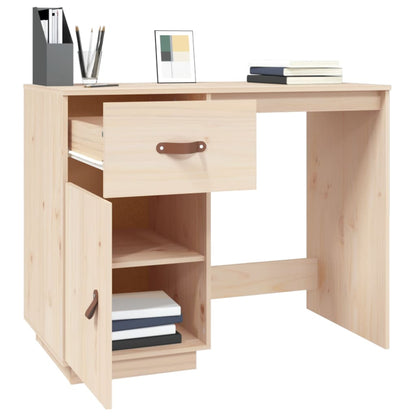 Desk 95X50X75 Cm Solid Wood Pine