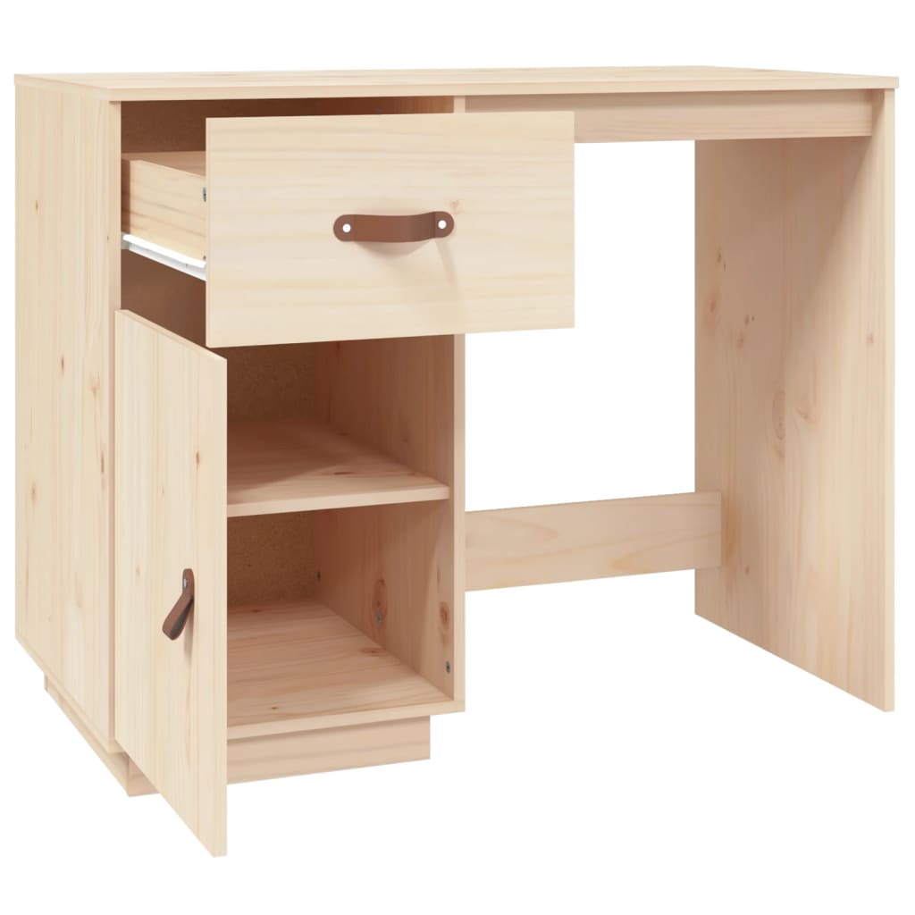 Desk 95X50X75 Cm Solid Wood Pine