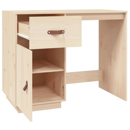 Desk 95X50X75 Cm Solid Wood Pine