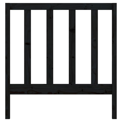 Bed Headboard Black 95X4X100 Cm Solid Wood Pine