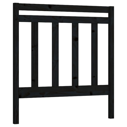 Bed Headboard Black 95X4X100 Cm Solid Wood Pine