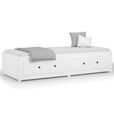 Day Bed White 90X190 Cm Single Solid Wood Pine