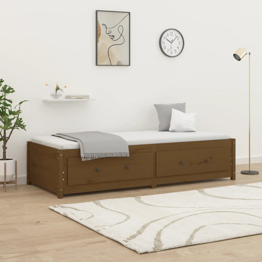 Day Bed Honey Brown 90X190 Cm Single Solid Wood Pine