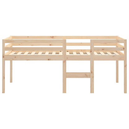 High Sleeper Bed Without Mattress 90X190 Cm Single Solid Wood Pine